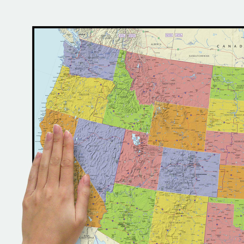 Geography Non-Wall Damaging Whiteboard Decal