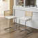 Ambrine Upholstered Boucle Counter & Bar Stool with Cane Rattan Back