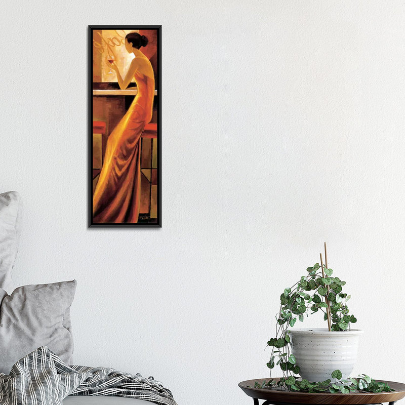 «Enigmatique», impression sur toile tendue, H 48 po x l 16 po x P 1,5 po, Cadre noir