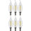 4 ampoules à DEL (intensité équivalente à 40 watts) CA10, intensité variable, culot candélabre blanc chaud (2700K) E12