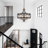 6 - Light 20 Inch Modern Dimmable Drum Chandelier With Crystal Accents For Dining Room Entryway