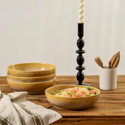 Ensemble de bols en céramique 30 oz de 4 à 8 po pour la cuisine, les pâtes, la salade, le lave-vaisselle et le micro-ondes