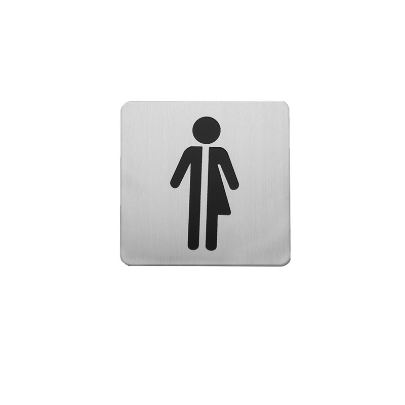 Door Sign, Satin Stainless Steel