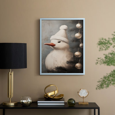 «Christmas Holiday Art», série 2 CDI, reproduction encadrée - bois massif