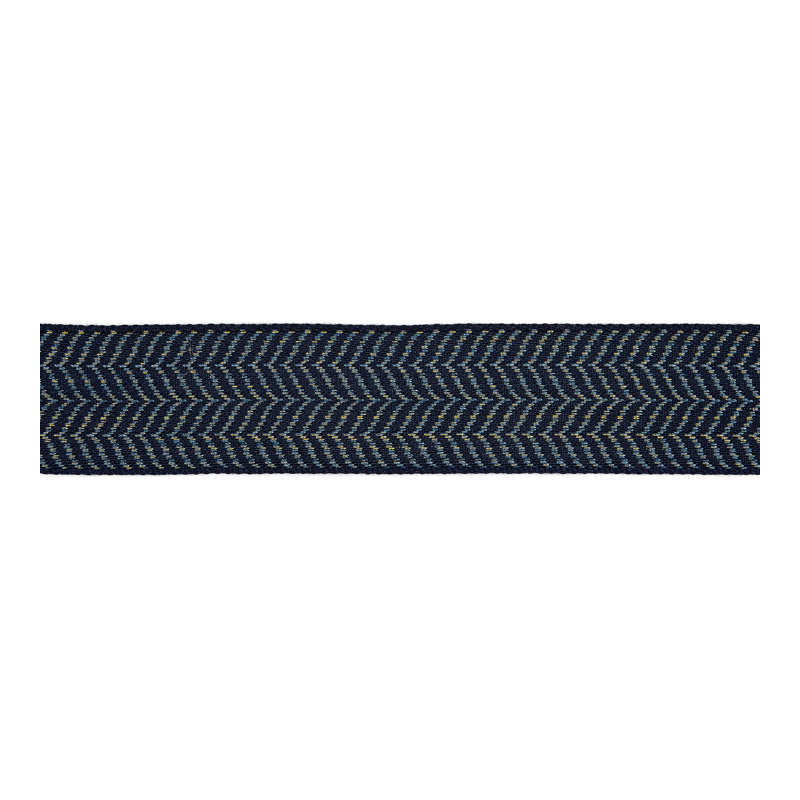 Tissu moderne de luxe avec ruban Artémis, Indigo