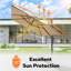 Parasol d'extérieur carré en aluminium