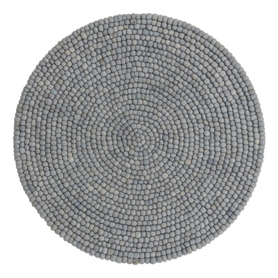 Tapis gris en laine Gregorey