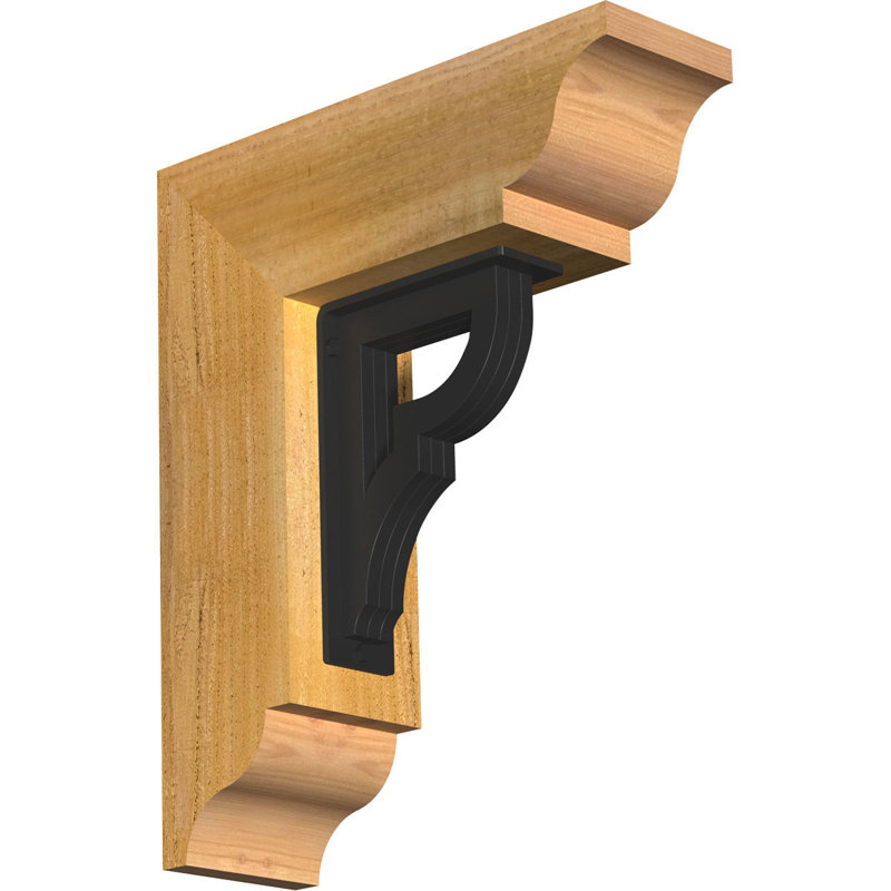 Support de fer triple Bradford, H 16 po x P 13 1/2 po, Cèdre rouge de l'Ouest l 4 po x T 4 po (sciage br