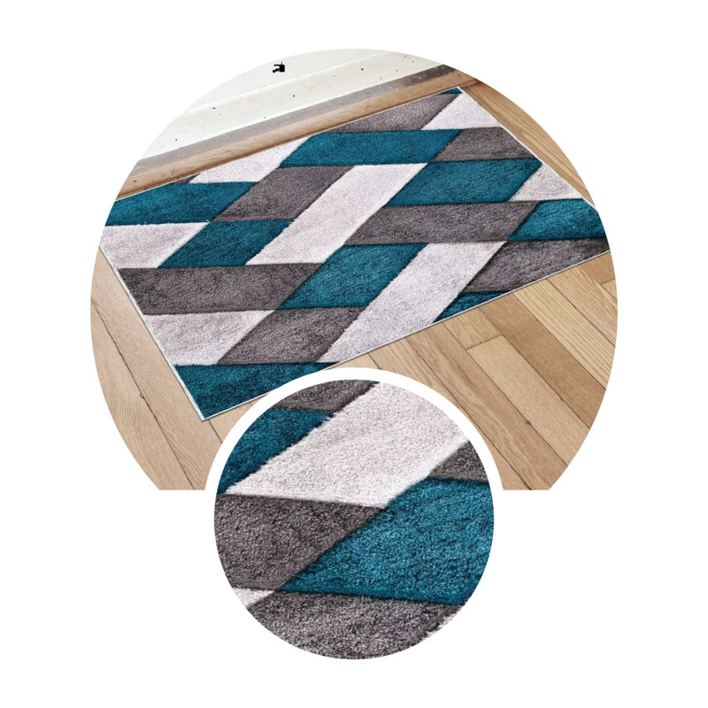 Chatav Non-Slip Indoor Doormat, Rectangle 60cm W x 110cm L, Green