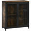 Wine Cabinet With 9 Bottle Wine Rack, Retro Liquor Cabinet With Glass Holders, Mesh Doors, And Storage Shelf