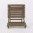 3Pc Gray Outdoor Half-Round Folding Acacia Wood Bistro Set, Weather-Resistant Space-Saving