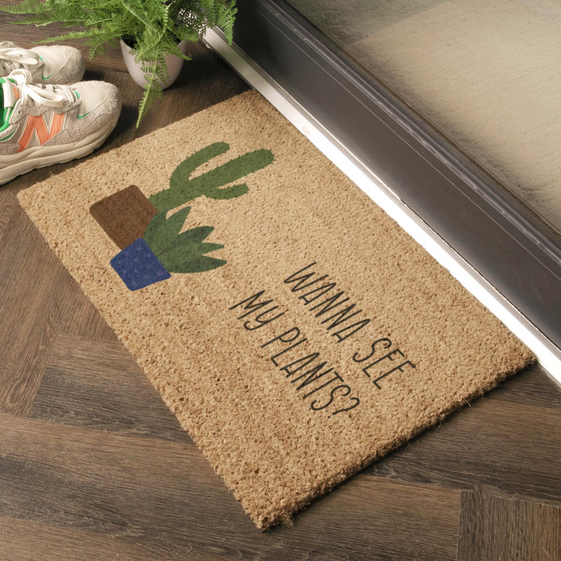 Lamm Non-Slip Floral Doormat, 40cm W x 60cm L