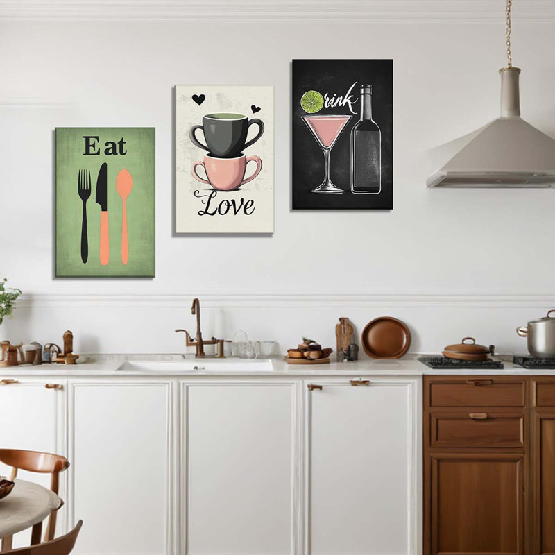 3 Piece Wrapped Canvas Print, 60 cm H x 40 cm W