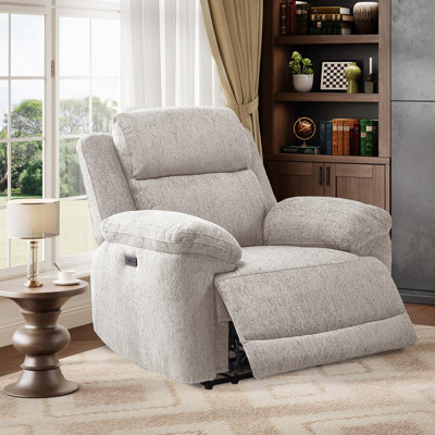 Callendale 43.3"W Upholstered Power Recliner Chair With USB & Type-C Charging by Latitude Run