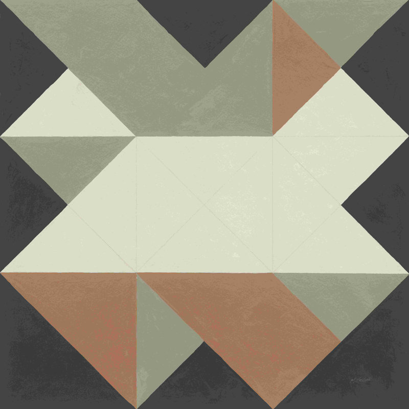 «Triangles III Highland» par Mike Schick - reproduction, H 36 po x l 36 po, Non, Toile tendue