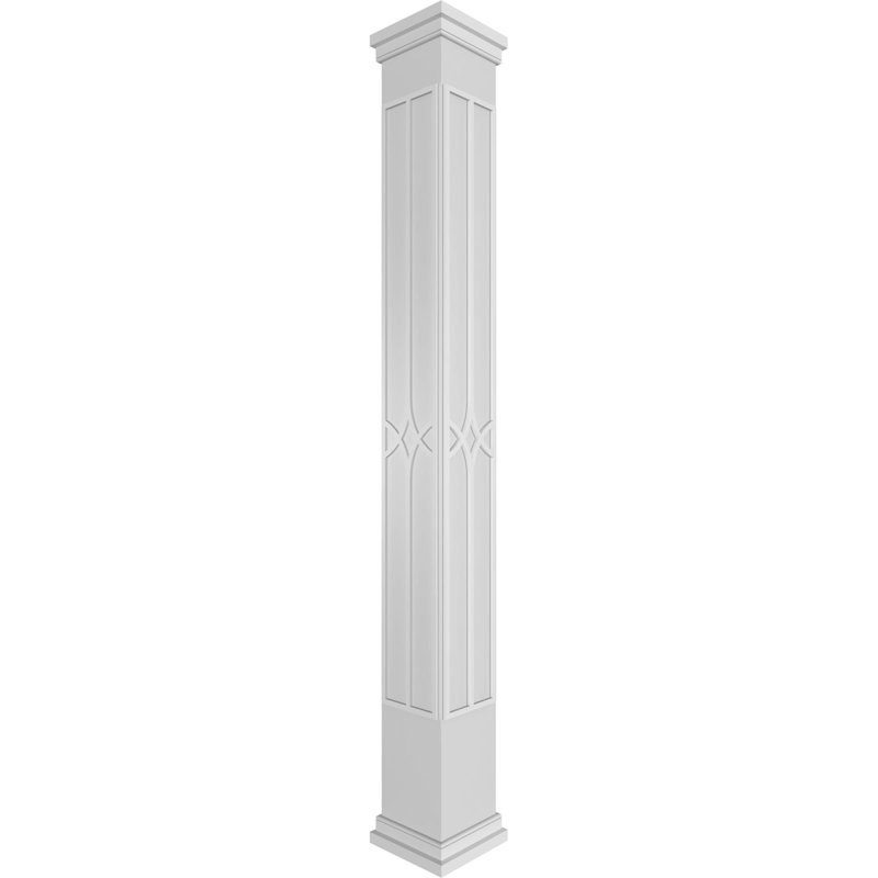 Craftsman Classic Cedar Park Square non effilé avec colonne Prairie Capital, H 96 po x l 9,625 po x P 9,625 po