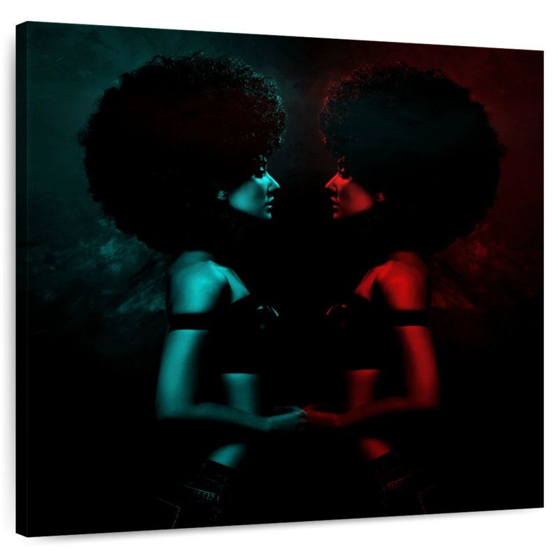 Portrait de femme Leisha Afro, H 36 po x l 36 po