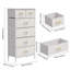 Commode 6 tiroirs pour commode de rangement dans la chambre à coucher