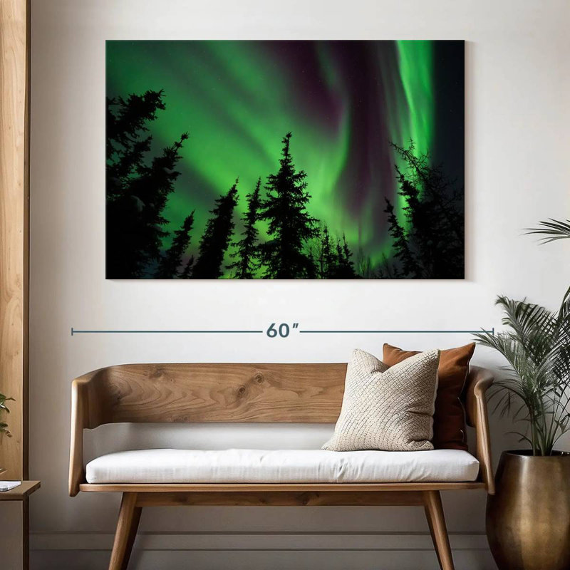 Alvord Fairbanks Aurora Borealis, H 34 po x l 51 po