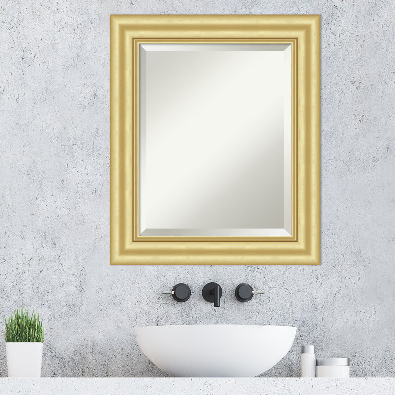 Miroir mural de salle de bain Sophia, 25,5 po x 25,5 po, Doré