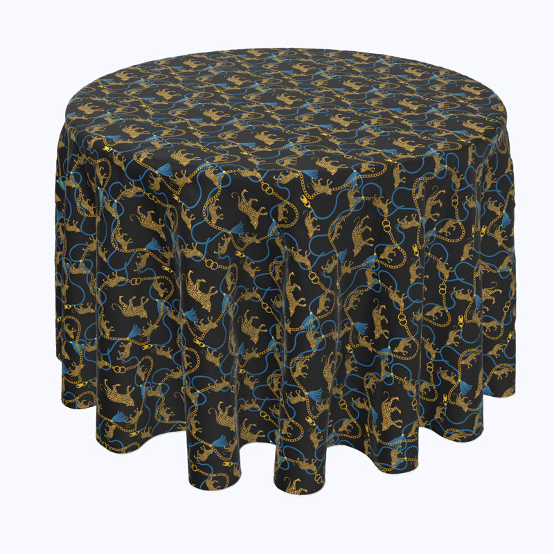 Keynsham Geometric Round Tablecloth, 96" x 96"