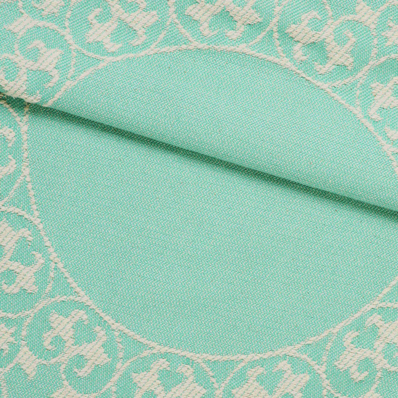 Fifer Lightweight Cotton Blend Oversized Jacquard Farmhouse Mandala Bedspread Set, Turquoise, Twin
