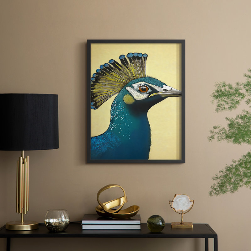 ANIMALS Series CCCLXIV  -Premium Framed Print -Ready to Hang - No Nails Required, 11" H x 9" W, Black