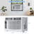 Acekool Window Air Conditioner 6000 Btu, Up to 250 Square Feet,Window Ac Units with Remote,3 Cooling & Fan Speeds,Window Install Kit,Window Unit Air Conditioner