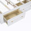 Structure de lit plateforme en bois grand format avec 6 tiroirs blanc-541285695