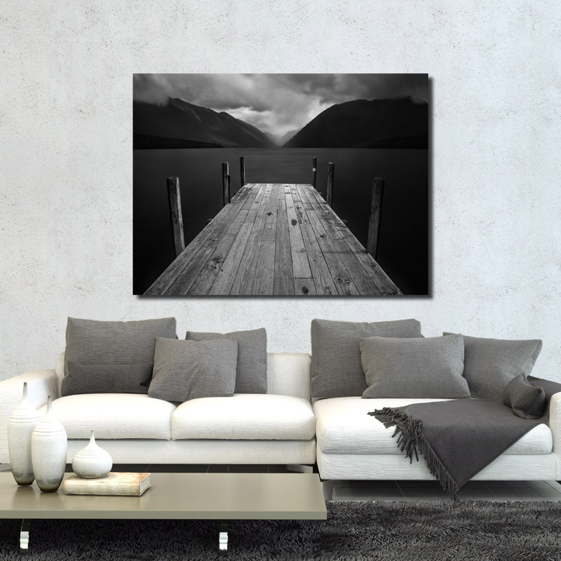 The Lake - impression d'art graphique, H 16 po x l 20 po x P 1 po