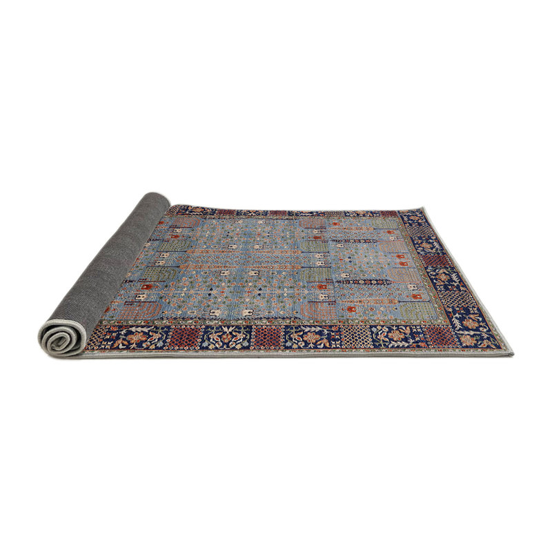 Tapis oriental bleu / rouge / brun Gilleasbuig, Rond 8 pi