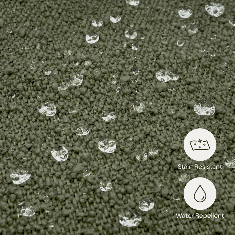 Tuffet Ottoman, Olive Boucle