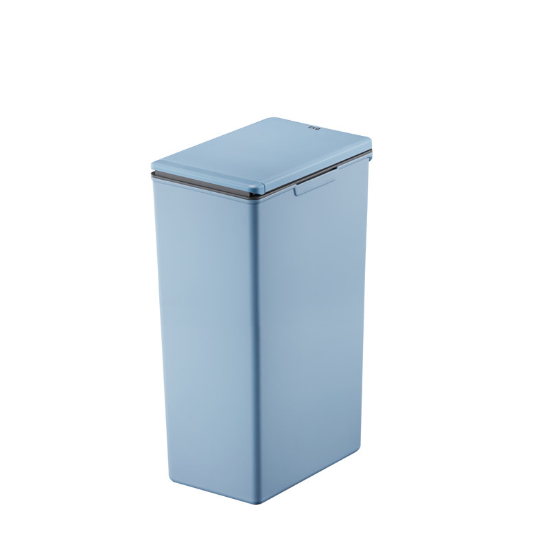 Morandi Touch Top Rubbish Bin, 61cm H x 23cm W x 35.5cm D, 40 L, Blue