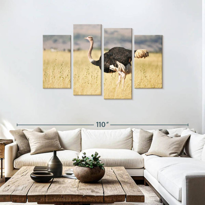 Wildlife Ostrich, H 48 po x l 75 po