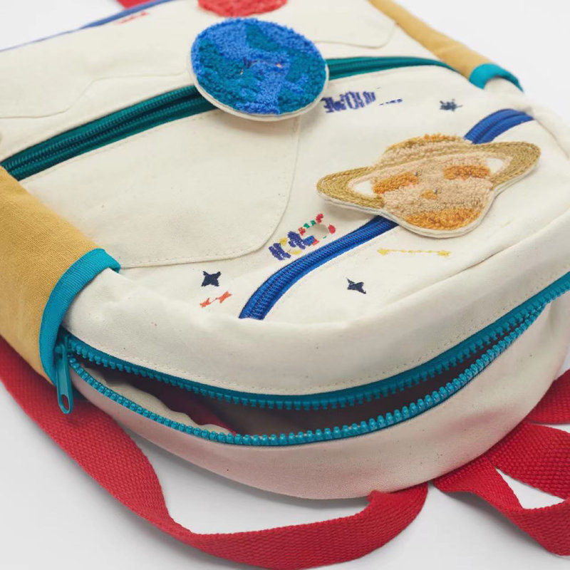 Backpack Boys And Girls Preschool Canvas Backpack Pendant Colored Backpack Girls Colored Baby Small Bag