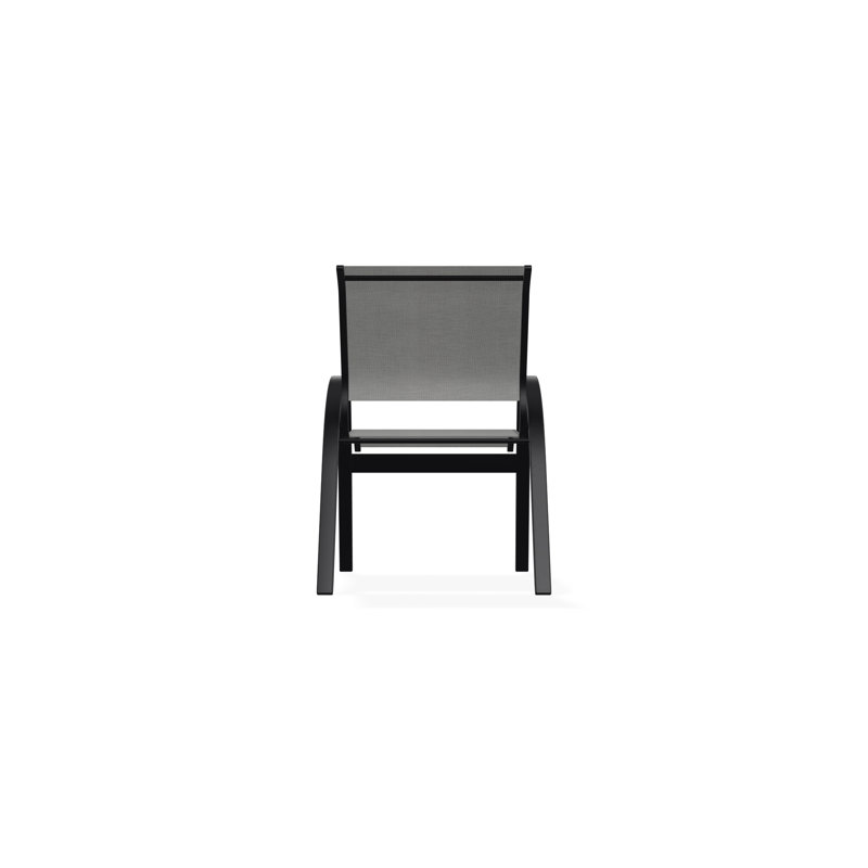 Aruba II Outdoor Dining Chair, Alloy Sunbrella®, Black