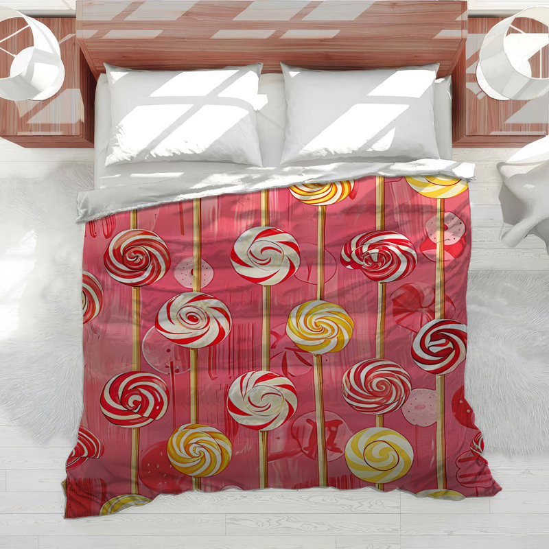 Lollipops Bedding Candy Duvet Cover Hollywood Regency, Twin Duvet Cover