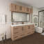 Meuble-lavabo autoportant de 72 po avec double lavabo en acrylique renforcé Victoria-100853522