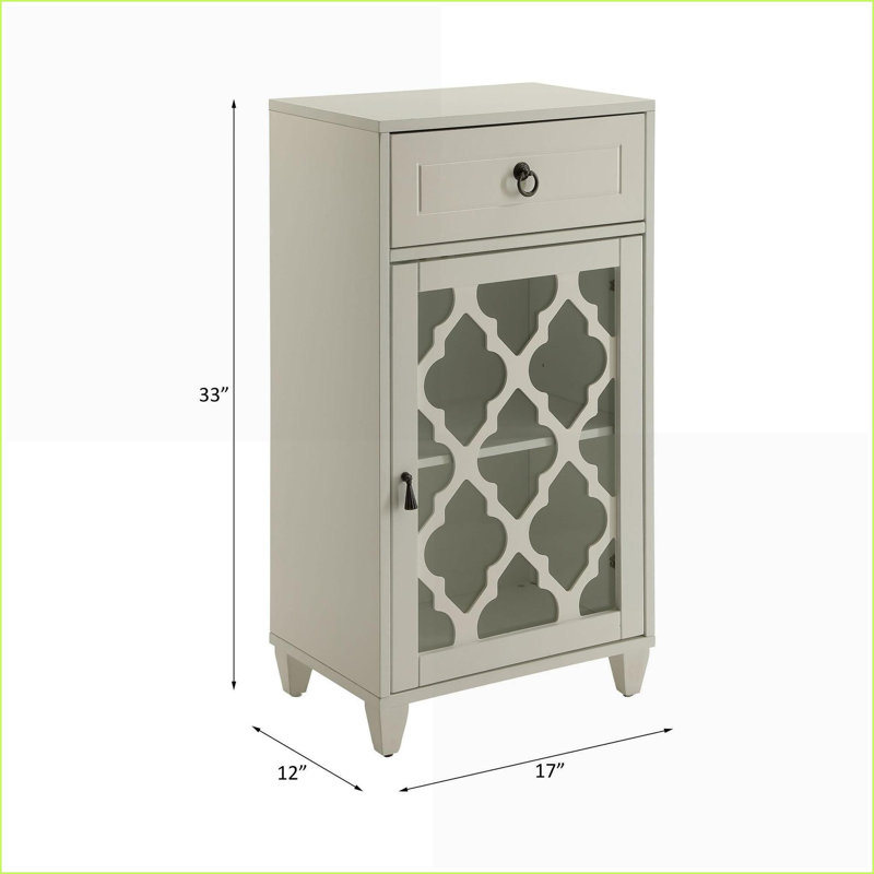 Table basse blanche de salon Ceara, solution compacte avec tiroir et porte vitrée