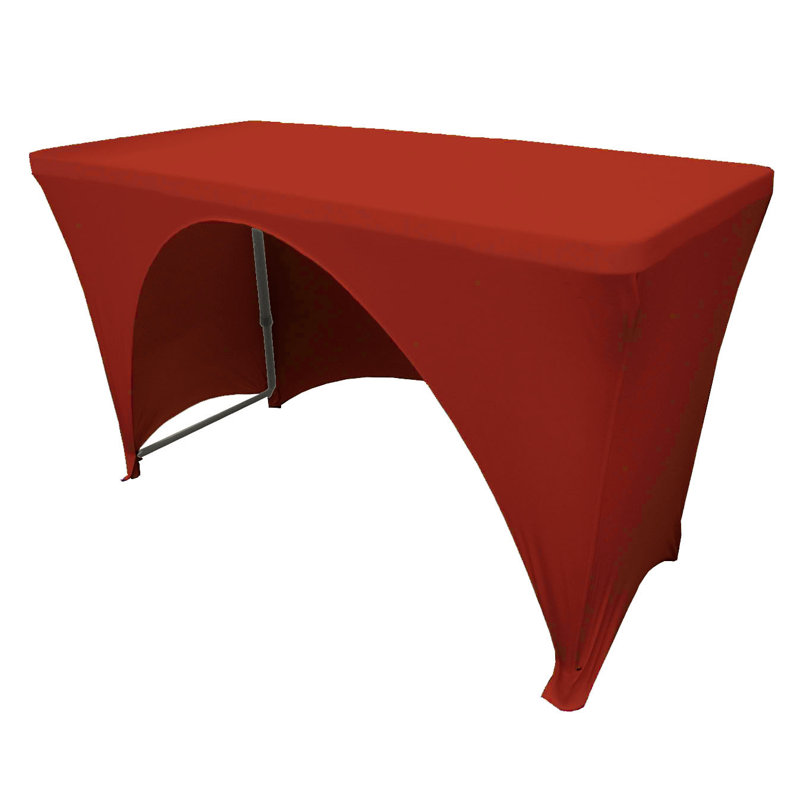 Loda Rectangular Open Back Tablecloth, 96"L X 30"W X 30"H, Red