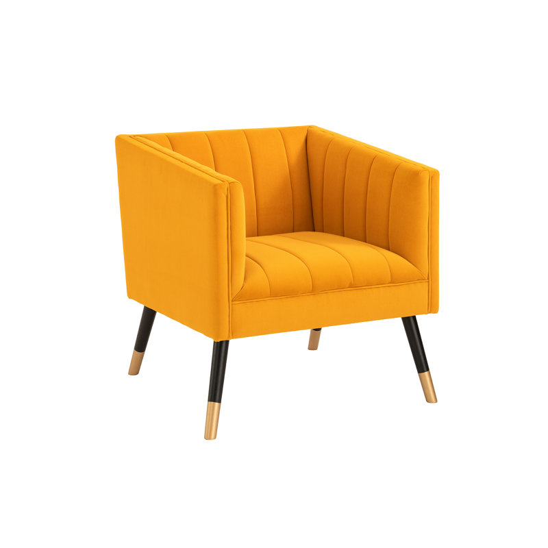 Vernardo Velvet Armchair, Mustard