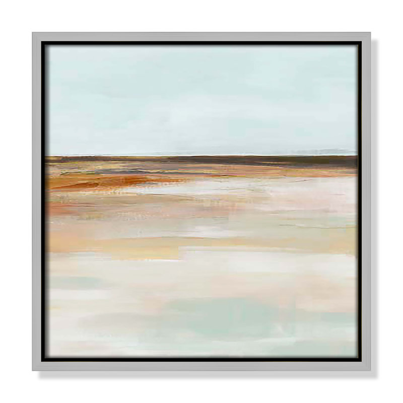 «Coastal Glades II» par Ian C, H 13,5 po x l 13,5 po x P 2 po, Encadrement argenté