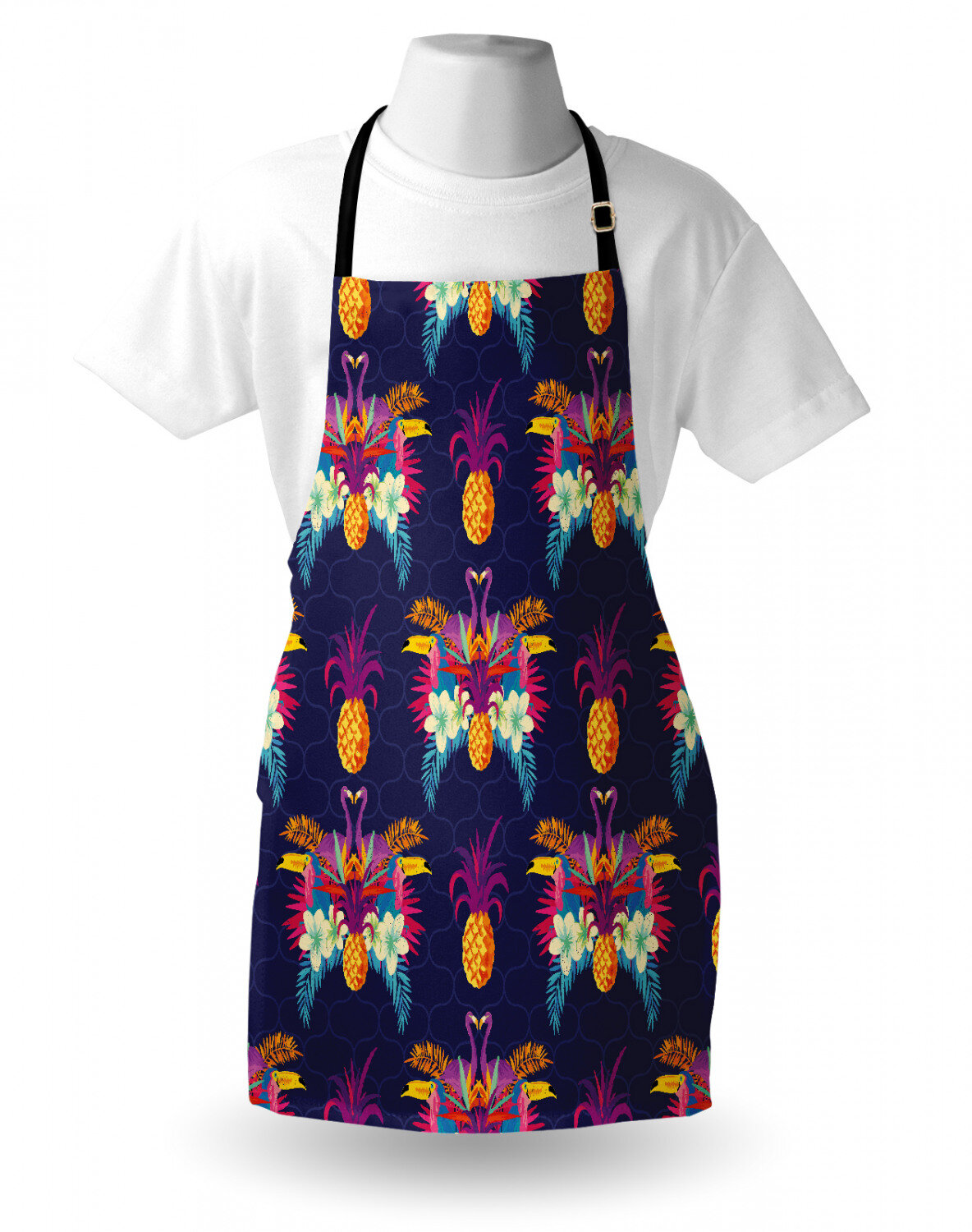 Geometric Cotton Apron Sets Evideco