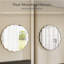 Miroir rond ondulé, miroir circulaire à cadre en métal, fixation murale ronde pour l'entrée, la salle de bain, le meuble-lavabo, le salon, -114903705-115664926