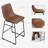 Madbury Upholstered Counter Stool with Metal Frame-1481661446