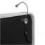 Grand lit plateforme tapissier avec 2 lampes de lecture, blanc