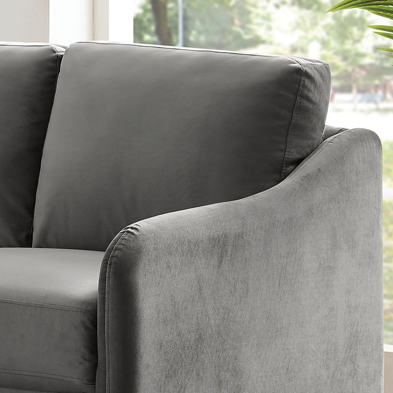 Causeuse Heffington Aliyah, 100% polyester gris
