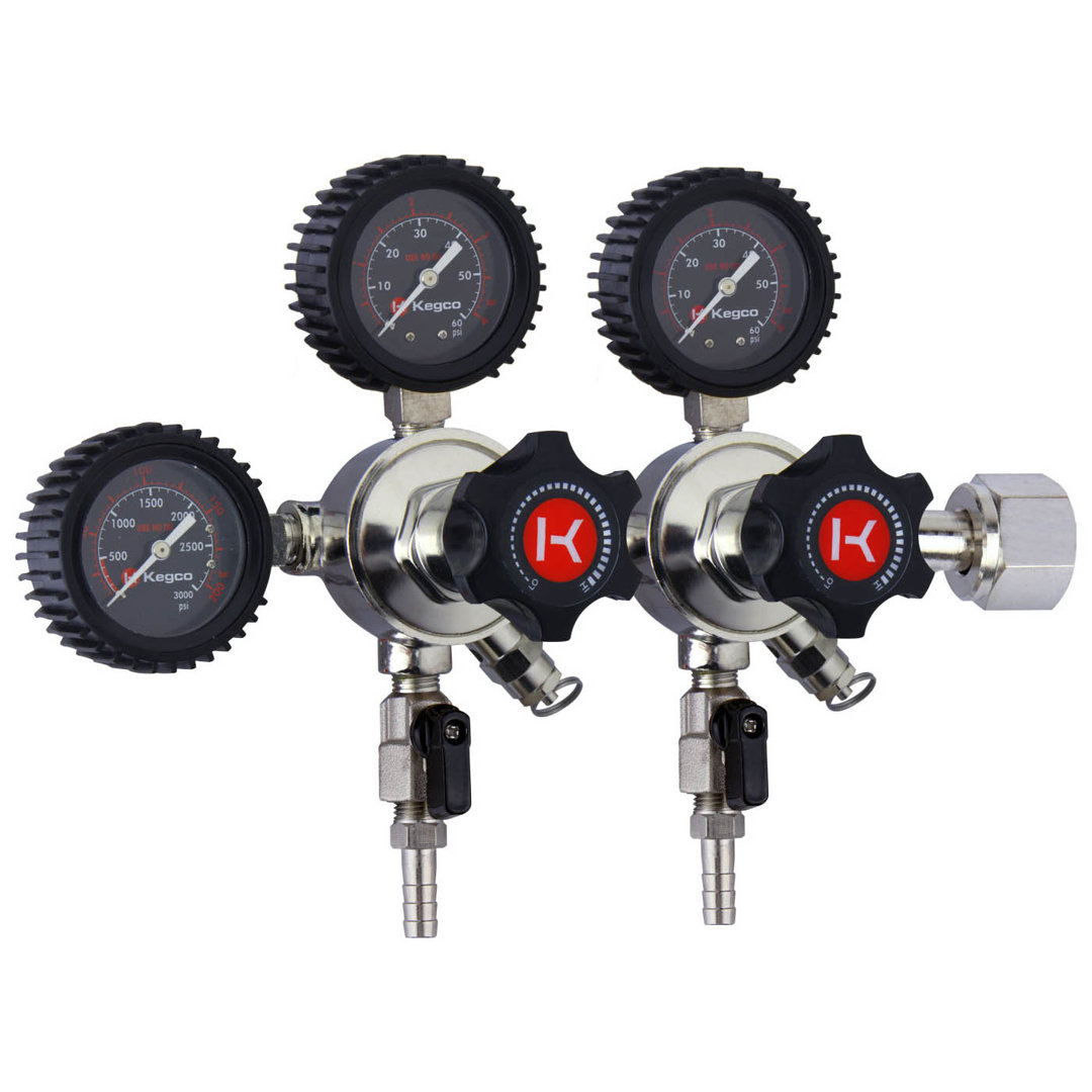 Kegco Elite Series Chrome Outdoor Dual Tap Built-In Kegerator with Adjustable Temperature Kegco