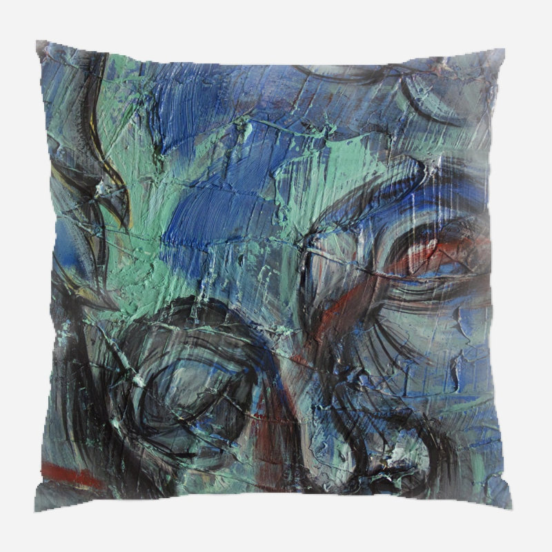 Coussin décoratif art Neasa, Intérieur, Microsuède