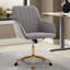Fauteuil de bureau ergonomique en velours gris
